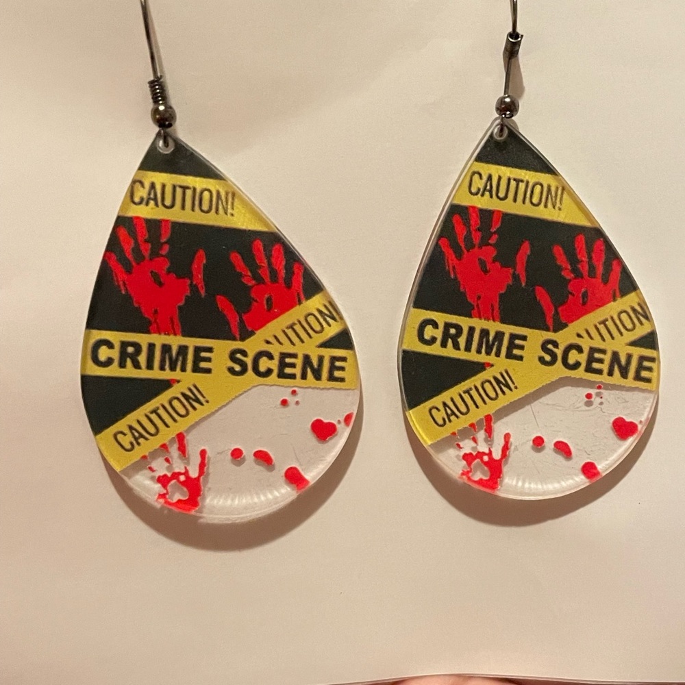 Halloween Crime Scene Earrings